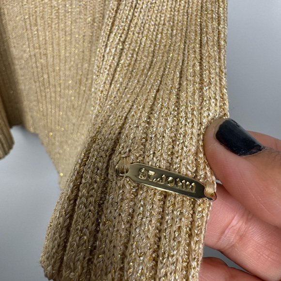 St. John sport rib knit sleeveless key crossover back top blouse cocktail luxury - Picture 5 of 5